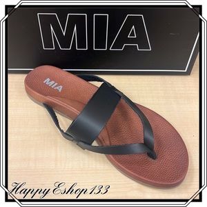 Mia Shoes | Mia Womens Lise Black Atana Slide Thong Sandals | Color: Black | Size: 8.5 | Happyeshop133's Closet